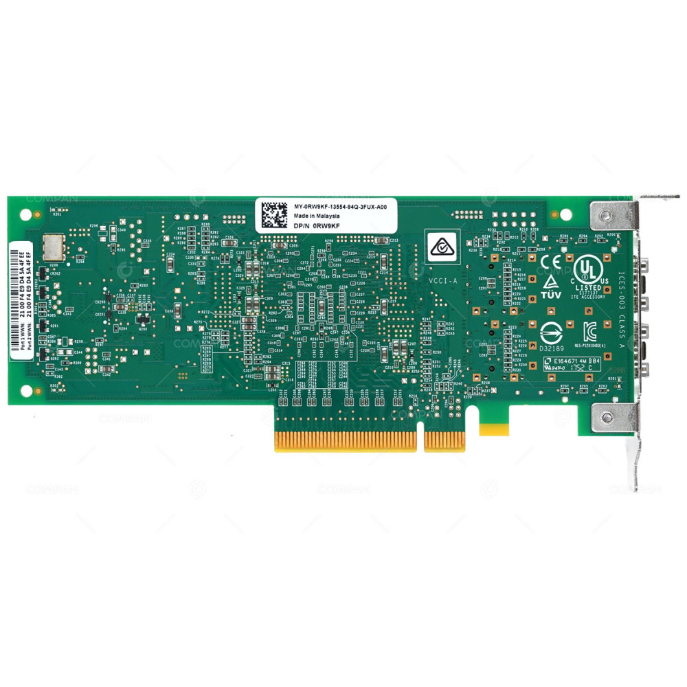 RW9KF DELL QLE2562 DUAL PORT 8GB FIBRE CHANNEL HBA PCI-E LOW PROFILE